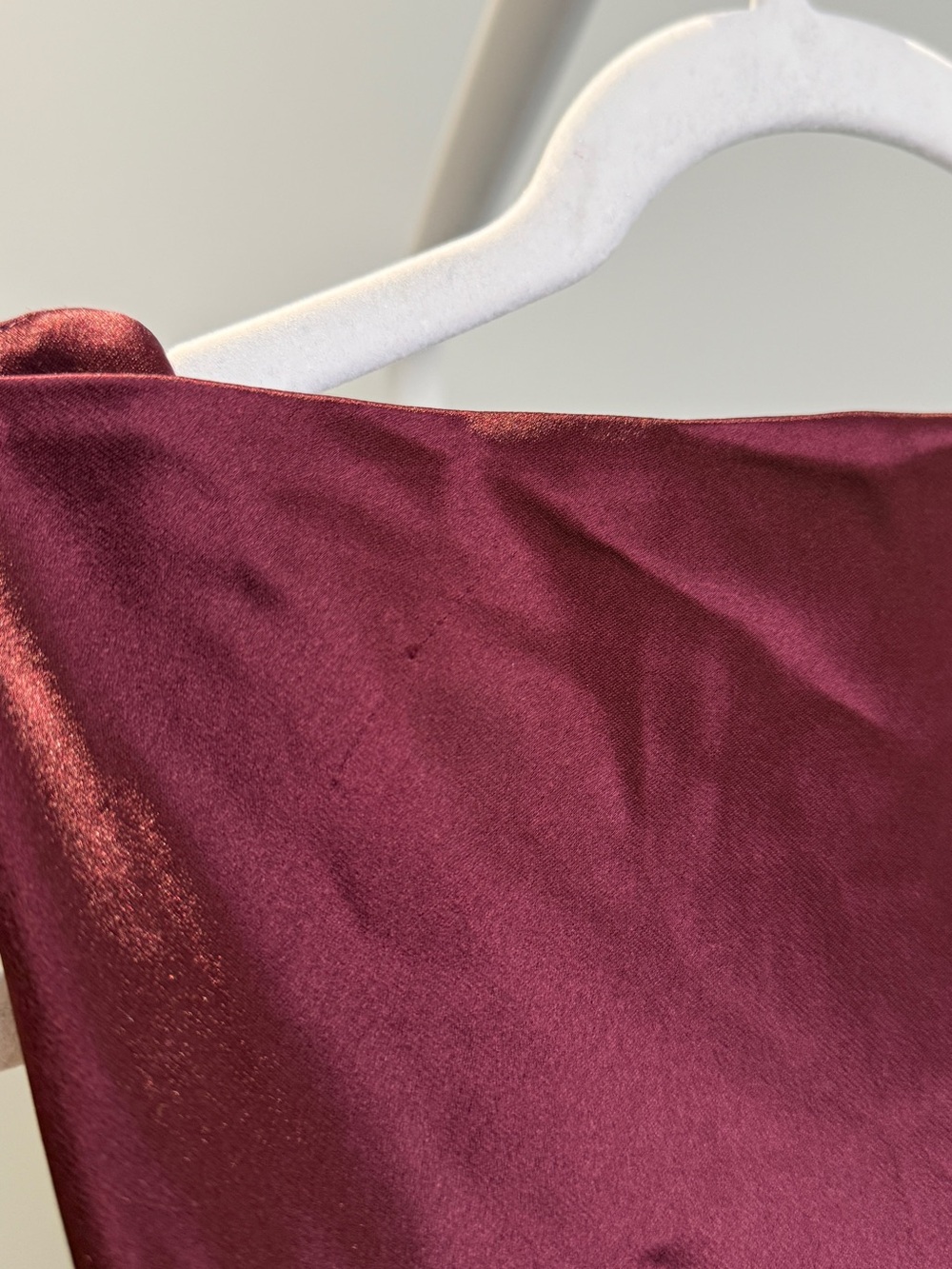 Retrofete Julia Satin Maroon Gown in Port Size Small - Picture 3 of 5